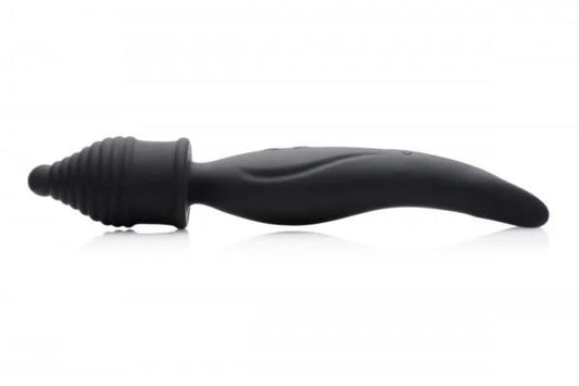 Dual Diva 2 In 1 Silicone Massager Black Wand Essentials Toys - Vibrators
