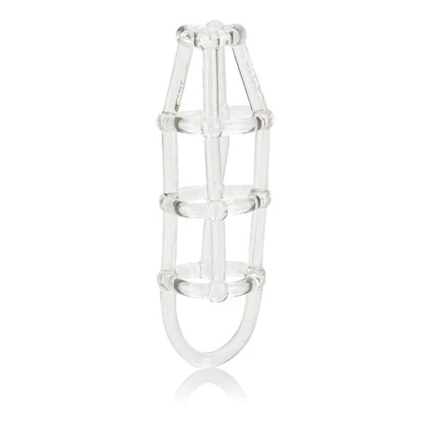 Cock Cage Enhancer - Clear CalExotics - California Exotic Novelties Toys - Cockrings
