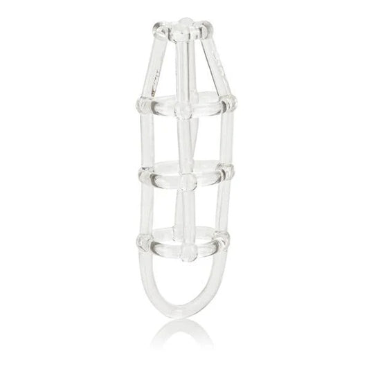 Cock Cage Enhancer - Clear CalExotics - California Exotic Novelties Toys - Cockrings