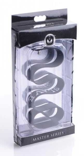 Slave Silicone Collar Black Master Series Toys - Fetish
