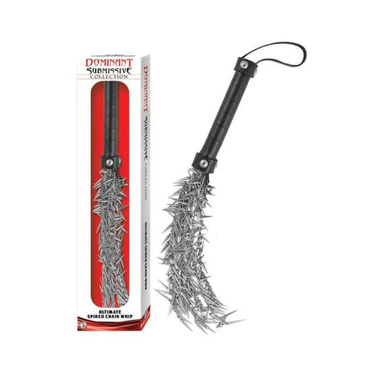 Dominant Submissive Collection Ultimate Spiked Chain Whip Nasstoys Toys - Fetish