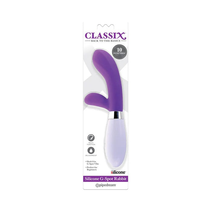 Classix Silicone G-Spot Rabbit Style Vibrator Purple Pipedream Products Toys - Vibrators