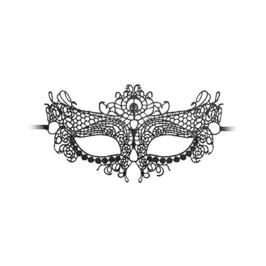 Ouch! Black & White Queen Lace Eye Mask Black Shots America Novelties - Mask