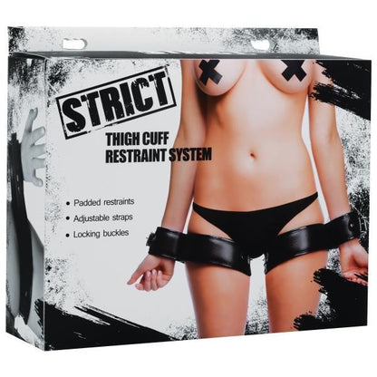 Strict Thigh Cuff Restraint System Black Strict Toys - Fetish