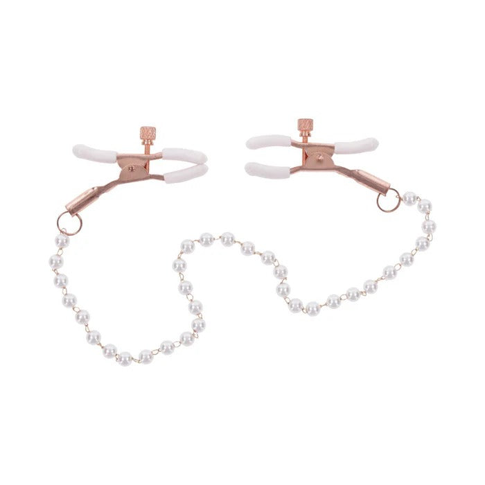 S&M Peaches ‘n CreaMe Pearl Nipple Clamps Sportsheets Toys - Fetish