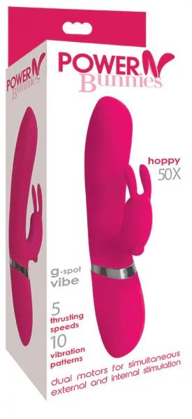 Power Bunnies Hoppy 50X Pink Rabbit Vibrator Power Bunnies Toys - Vibrators