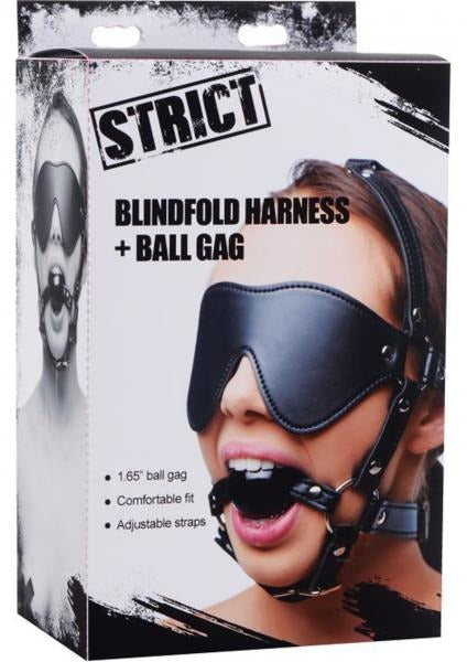 Strict Blindfold Harness Plus Ball Gag Strict Toys - Fetish