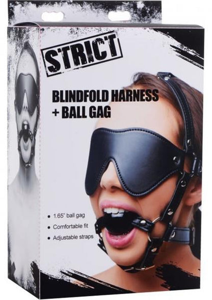 Strict Blindfold Harness Plus Ball Gag Strict Toys - Fetish