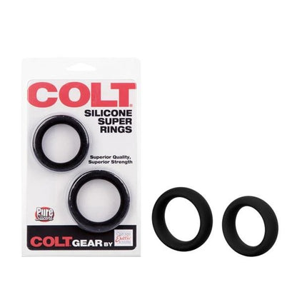 Colt Silicone Super Rings - Black CalExotics - California Exotic Novelties Toys - Cockrings
