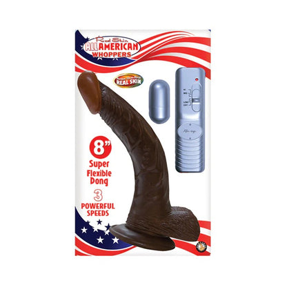 American Whopper 8in Curved Vibrating Dong, Balls Nasstoys Toys - Vibrators
