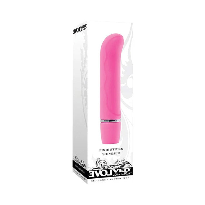 Evolved Pixie Sticks Shimmer Pink Vibrator Evolved Novelties Toys - Vibrators