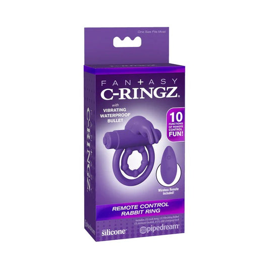Fantasy C-Ringz Remote Rabbit Ring Purple Pipedream Products Toys - Cockrings
