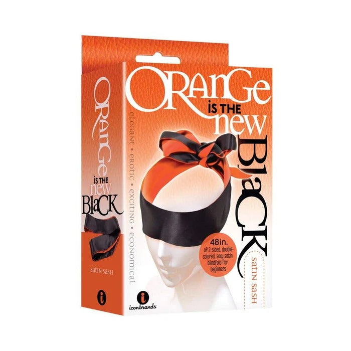 Orange Is The New Black Satin Sash Reversible Blindfold Restraint Icon Brands Toys - Fetish