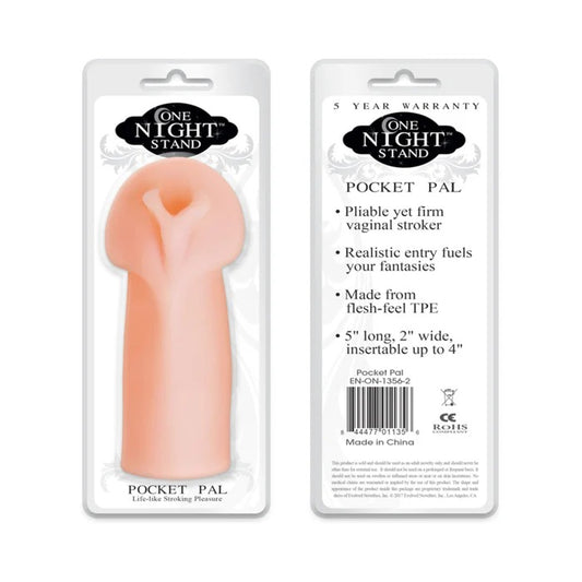 One Night Stand Pocket Pal Lifelike Stroker Beige Evolved Novelties Toys - Masturbators
