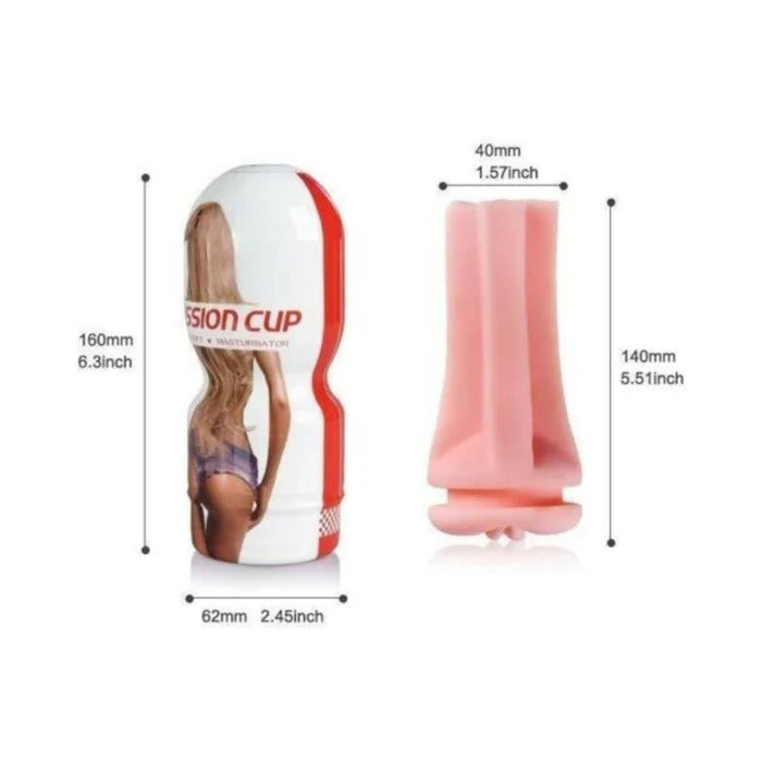 Passion Cup Vagina Stroker Beige Icon Brands Toys - Masturbators