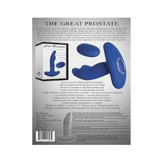The Great Prostate Blue Vibrating Massager Zero Tolerance Toys - Anal Toys