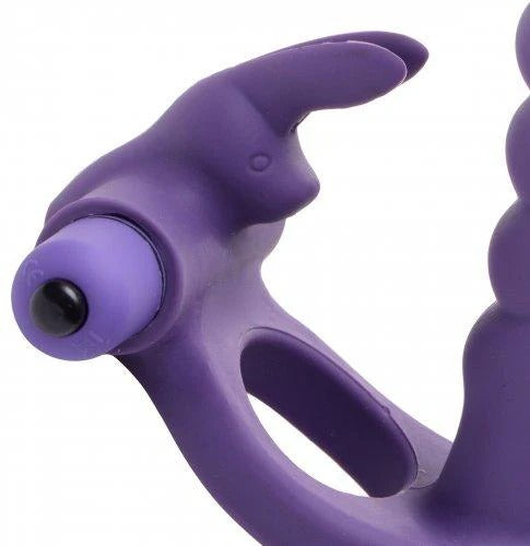 Double Delight Dual Insertion Vibrating Rabbit Cock Ring XR Brands Toys - Cockrings