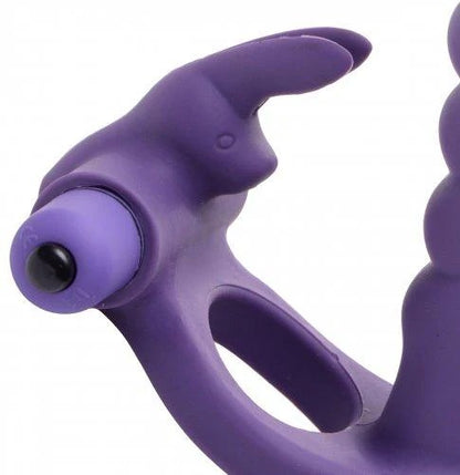 Double Delight Dual Insertion Vibrating Rabbit Cock Ring XR Brands Toys - Cockrings