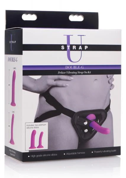Double-G Deluxe Vibrating Strap On Kit Strap U Toys - Fetish
