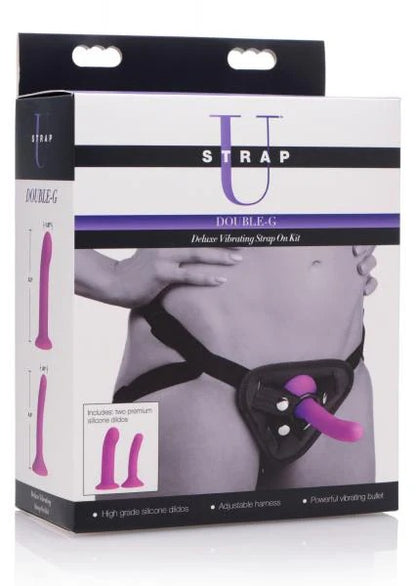 Double-G Deluxe Vibrating Strap On Kit Strap U Toys - Fetish