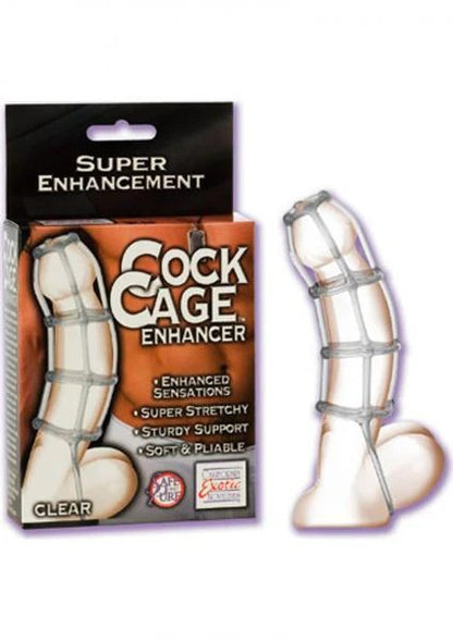 Cock Cage Enhancer - Clear CalExotics - California Exotic Novelties Toys - Cockrings