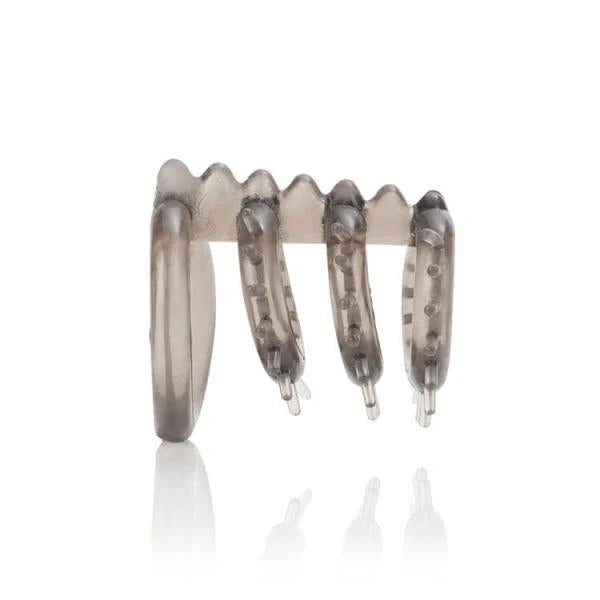 Dr. Joel Kaplan Support Master Triple Ticklers - Smoke CalExotics - California Exotic Novelties Toys - Cockrings