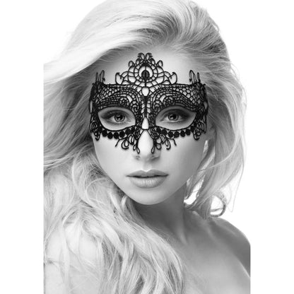 Ouch! Black & White Queen Lace Eye Mask Black Shots America Novelties - Mask