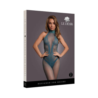 Le Desir Fishnet and Lace Bodystocking Ocean Deep Queen Size Le Desir Women - Lingerie - Hosiery
