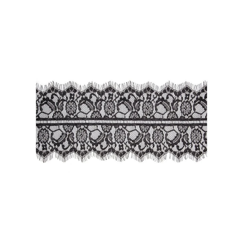 Ouch! Black & White Lace Mask With Elastic Straps Blindfold Black Shots America Novelties - Mask