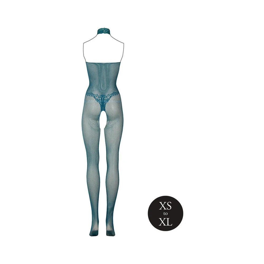 Le Desir Fishnet and Lace Bodystocking Ocean Deep Queen Size Le Desir Women - Lingerie - Hosiery