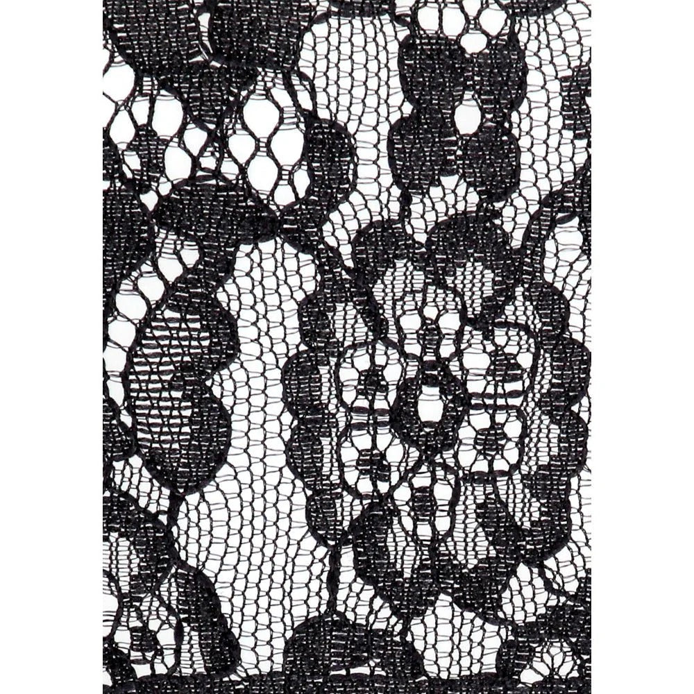 Ouch! Black & White Lace Mask With Elastic Straps Blindfold Black Shots America Novelties - Mask