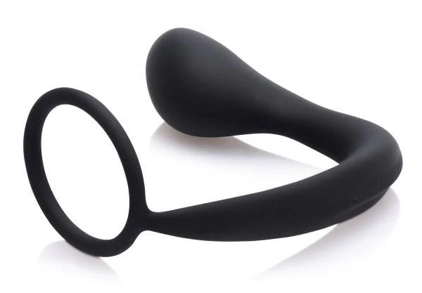 Explorer II Prostate Stimulator & Cock Ring Black Prostatic Play Toys - Anal Toys