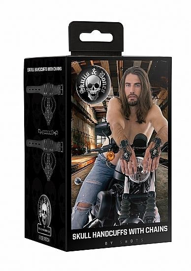 Ouch! Handcuffs With Skulls And Chains Black Shots America Toys - Fetish