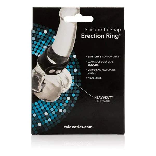 Silicone Tri-Snap Erection Ring CalExotics - California Exotic Novelties Toys - Cockrings