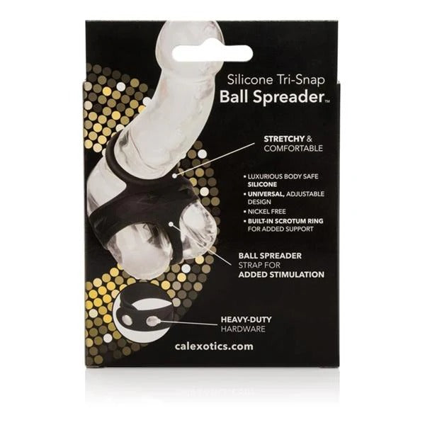 Silicone Tri-Snap Ball Spreader CalExotics - California Exotic Novelties Toys - Cockrings