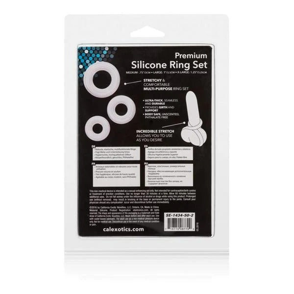 Premium Silicone Ring Set CalExotics - California Exotic Novelties Toys - Cockrings