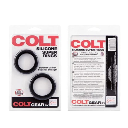 Colt Silicone Super Rings - Black CalExotics - California Exotic Novelties Toys - Cockrings