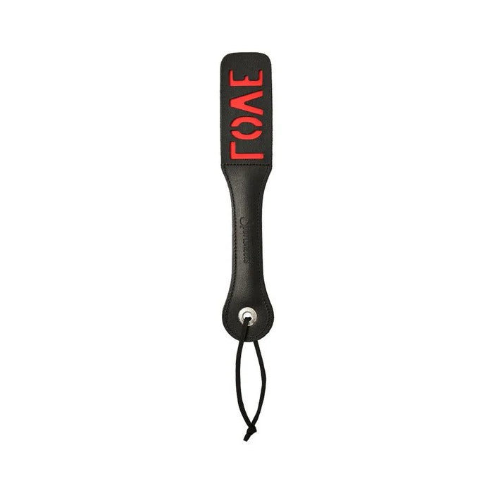12" Leather Love Impression Paddle Pipedream Products Toys - Fetish