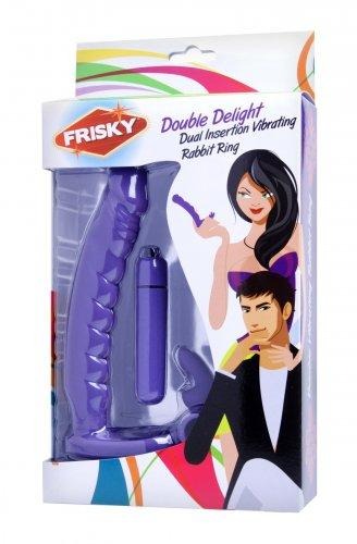 Double Delight Dual Insertion Vibrating Rabbit Cock Ring XR Brands Toys - Cockrings
