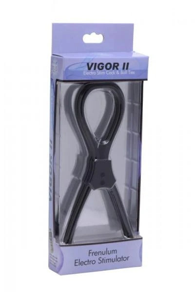 Vigor II Electro Stim Cock and Balls Ties & Frenum Electro Stimulator XR Brands Toys - Cockrings