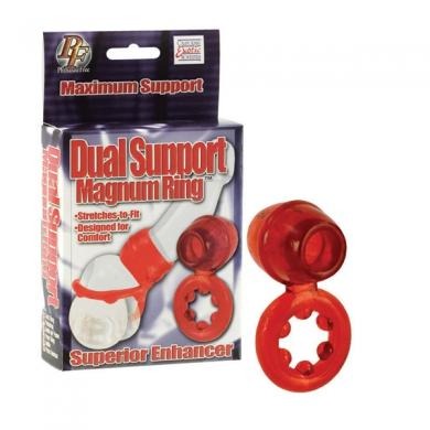 Dual Support Magnum Ring - Red CalExotics - California Exotic Novelties Toys - Cockrings