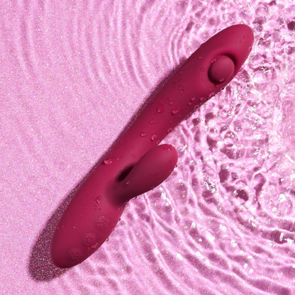 Evolved Jammin G Rechargeable Tapping Dual Stim Vibe Silicone Pink Evolved Novelties Toys - Vibrators