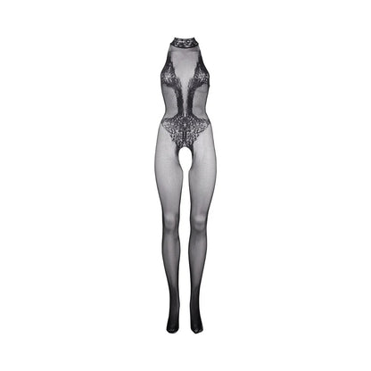 Le Desir Fishnet & Lace High-Neck Bodystocking Black O/S Le Desir Women - Lingerie - Hosiery