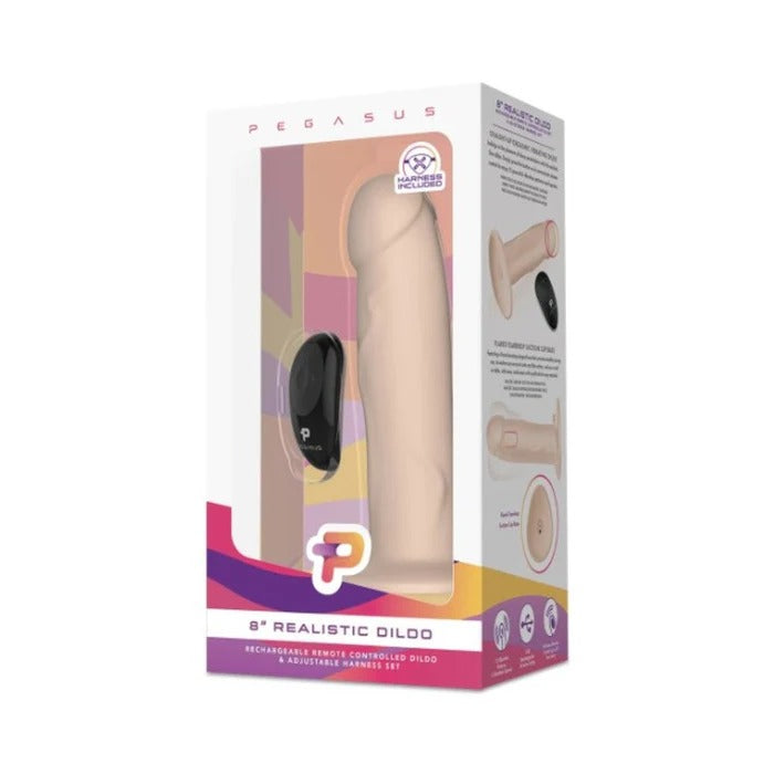 Pegasus 8" Realistic Dildo - Cream Electric Eel Toys - Fetish