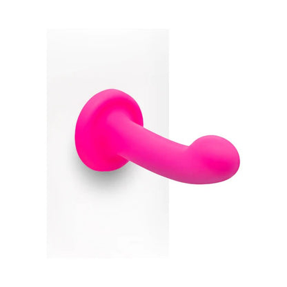 Together Pop 5 in. Silicone Dildo and Harness Set Pink Hustler Toys - Fetish