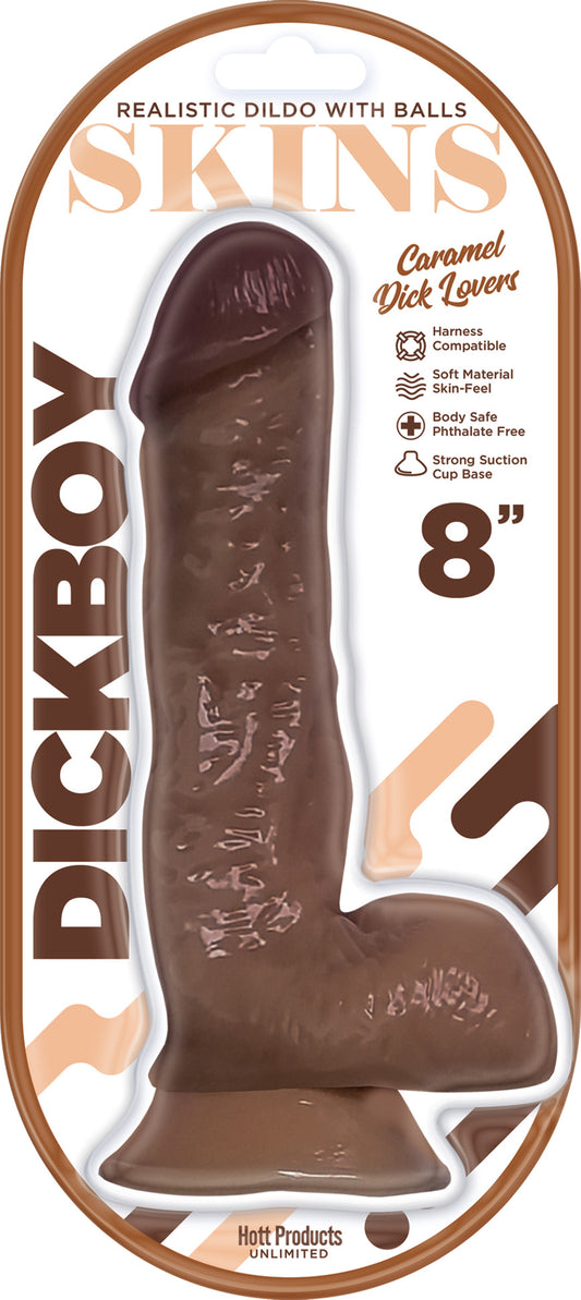 Dickboy - Skins - Dildo With Balls - 8 Inch - Caramel Dick Lover Default Title Hott Products Toys - Dildos