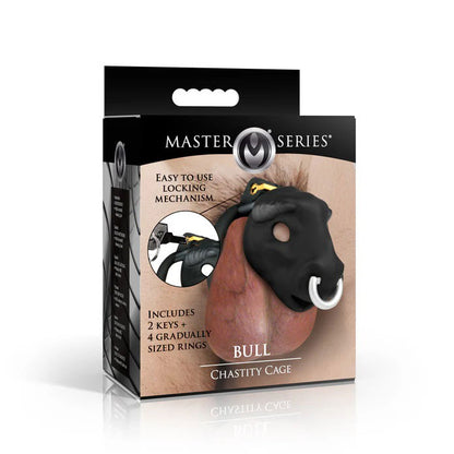 Bull Chastity Cage - Black Default Title XR Brands Toys - Cockrings