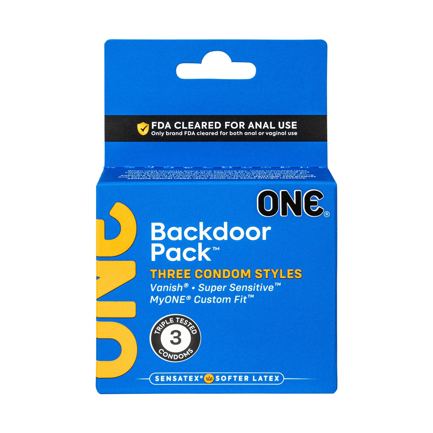 One Backdoor 3 Count Condoms Default Title Paradise Marketing Sexual Wellness - Condoms