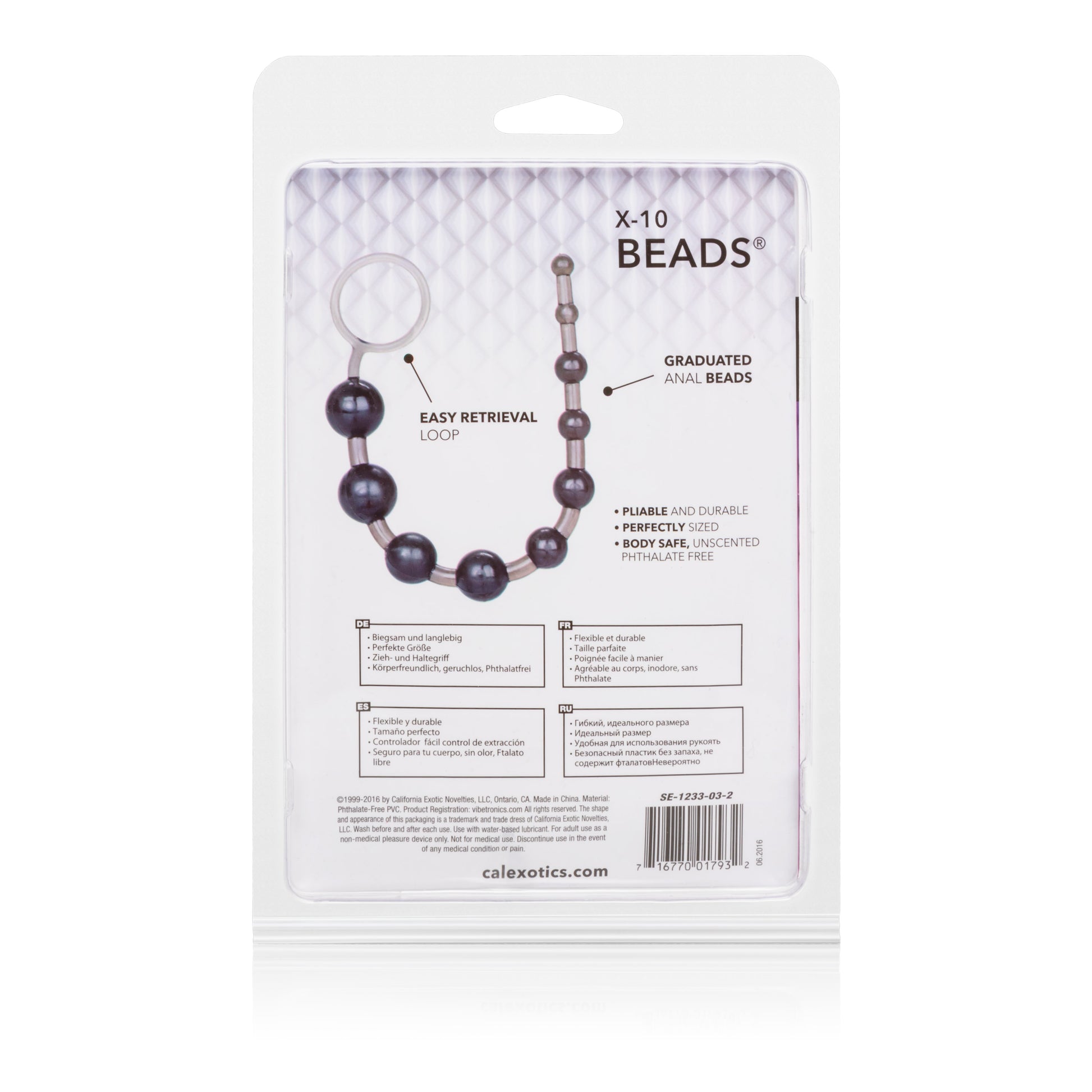X-10 Beads - Black Default Title CalExotics - California Exotic Novelties Toys - Anal Toys