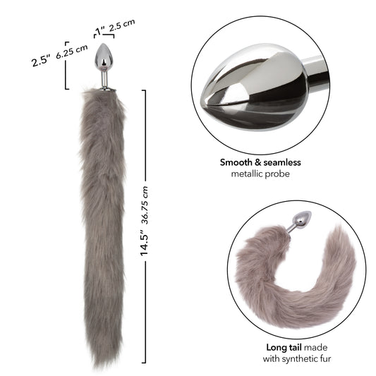 Running Wild Tail - Grey Default Title CalExotics - California Exotic Novelties Toys - Anal Toys